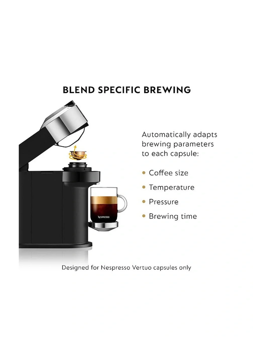 Nespresso Vertuo Next Deluxe Coffee & Espresso Maker - Black and Silver